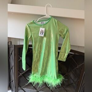 Lola + The Boys Shimmering Green Formal Dress